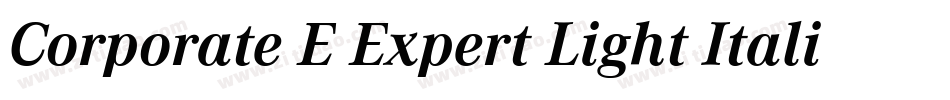 Corporate E Expert Light Italic OsF字体转换